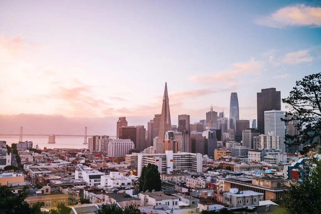 Salesforce Skyline image featuring buildings and a cityscape.