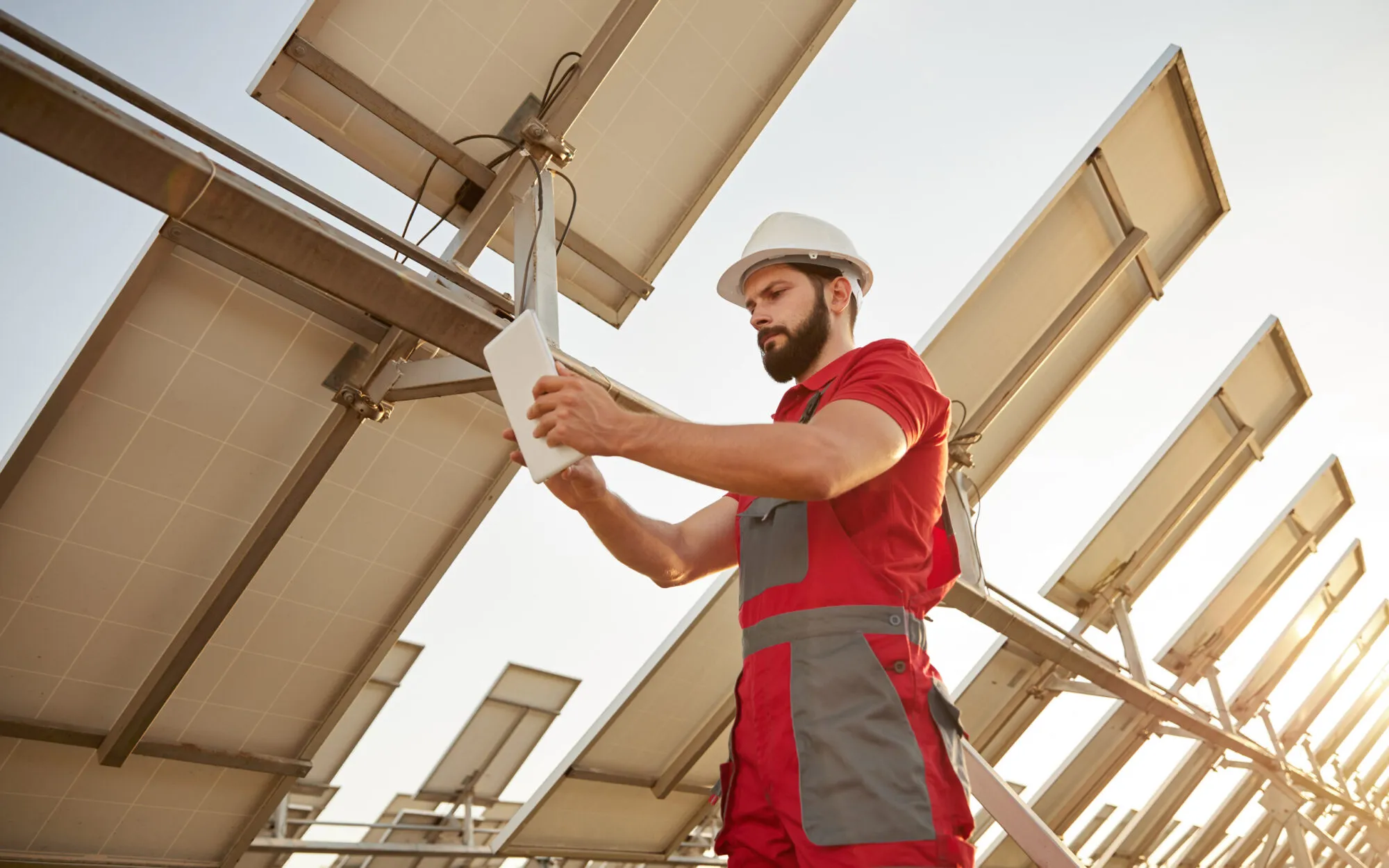 Tech Working in field