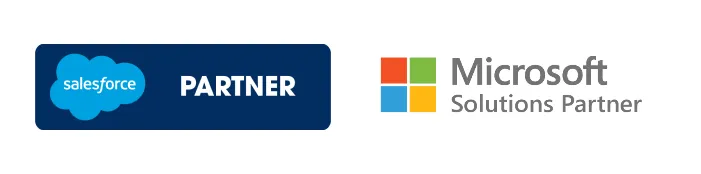 Partner badges for Salesforce and Microsoft