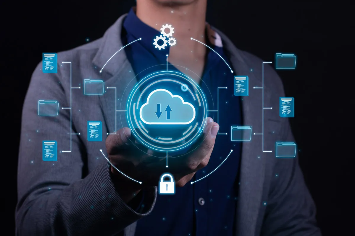 Man uses Cloud Network